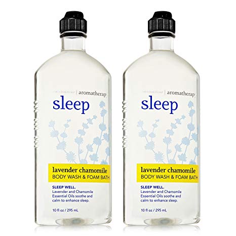 Bath & Body Works Aromatherapy Sleep Lavender &  Chamomile Body Wash & Foam Bath - 2 Pack