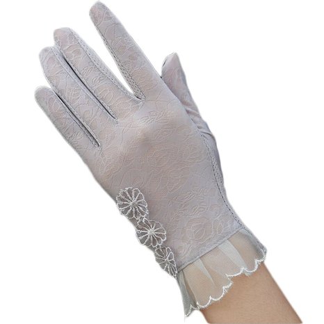 Nanxson(TM) Women's Cotton and Lace Touchscreen Sunproof Anti UV Gloves ST0035