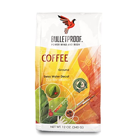 Bulletproof The Original Ground Decaf Coffee, Upgraded Coffee Upgrades Your Day (12 Ounces)