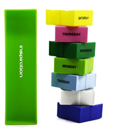 Pill Organizer Box with Snap Lids| 7-day AM/PM | Detachable Compartments for Pills, Vitamin.