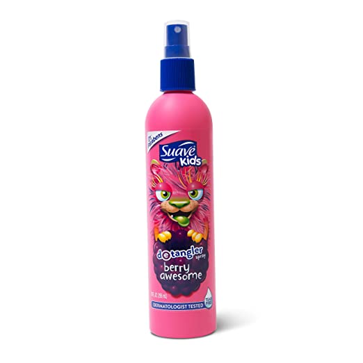 Suave Kids Detangler Spray For Tear-Free Styling, Berry Awesome Dermatologist-Tested Hair Detangler Formula 10 oz