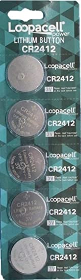 Loopacell CR2412 CR 2412 Lithium 3V 5 Batteries