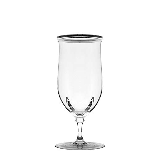 10 Strawberry Street Windsor 16 Oz Water Goblet with Silver Band, Set of 4