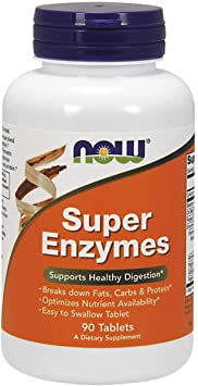 Now Foods Super Enzymes Tablets, 90-Count