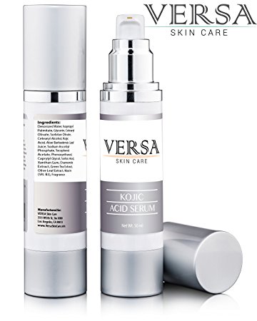 VERSA - Kojic Acid Serum - get rid of age spots by reversing hyper-pigmentation - brightens skin, even out skin tone - Advanced dermatology - Diacetyl Boldine, Alkyl Benzoate, Tocopherol Acetate, 30ml