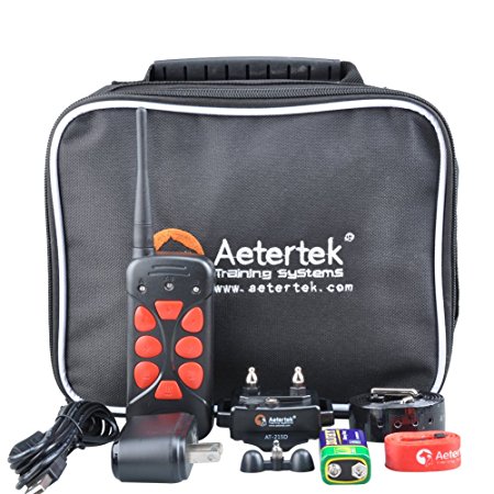 Aetertek Rechargeable and waterproof 600 yd Remote Dog Training Shock Collar with Beep, Vibration and Shock Electronic Electric Collar
