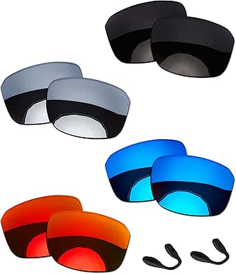 OOWLIT 4 Pairs Replacement Sunglass Lenses & Nose Pads Compatible with Oakley Split Shot OO9416 Polarized