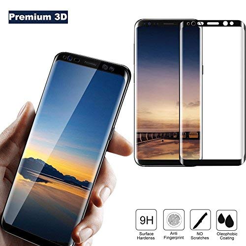 Galaxy S8 Plus Screen Protector, Cavalrywolf Full Coverage 3D Tempered Glass, [Easy Installation] [Bubble Free] [High Definition] [Anti-Scratch] Screen Protector for Samsung Galaxy S8 Plus