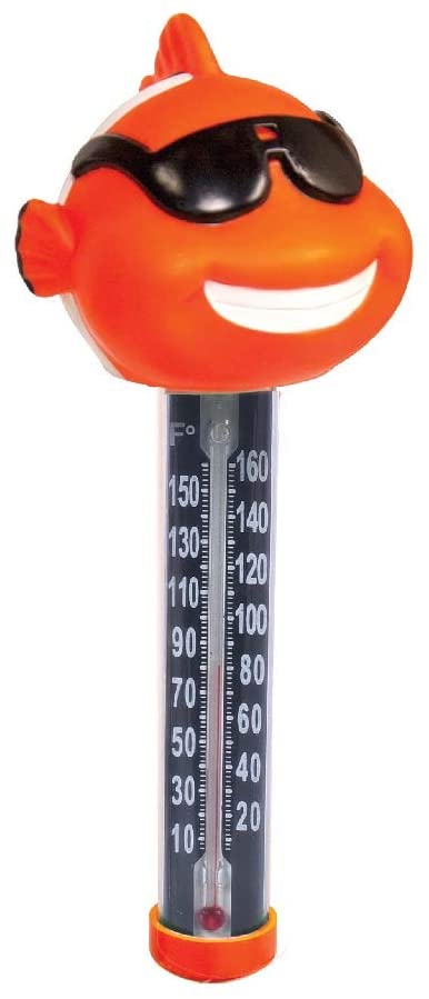 GAME 13939-BB Clownfish Pool and Spa Thermometer Shatter-Resistant Casing, Tether Included, New Model
