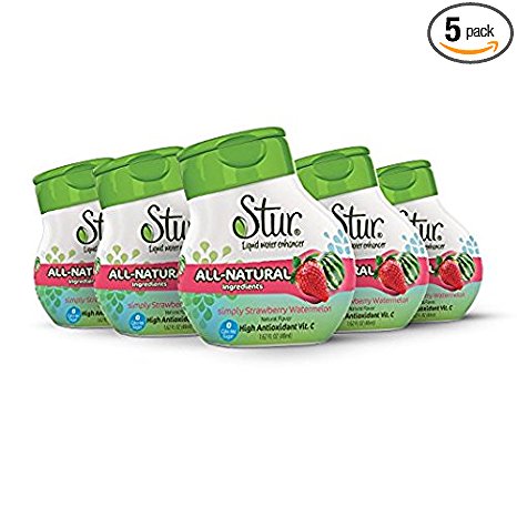 Stur liquid water enhancers, Strawberry Watermelon, 1.62 Ounce (Pack of 5)