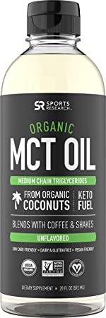 Organic MCT Oil derived from ONLY Coconut- 20oz | Great in Keto Coffee,Tea, Smoothies & Salad Dressings | Non-GMO Project Veified & Vegan Certified (Unflavored)