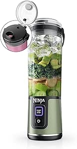 Ninja Blast Portable Blender, Cordless, 18oz. Vessel, Personal Blender For-Shakes and Smoothies, BPA Free, Leakproof-Lid and Sip Spout, USB-C Rechargeable, Dishwasher Safe Parts, Olive Green, BC151OG