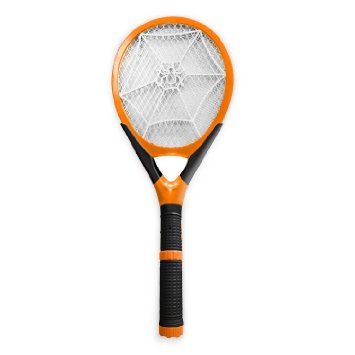 Rechargeable Handheld Mosquito Wasp Bug Fly Zapper Electric Swatter with Detachable Flash Light