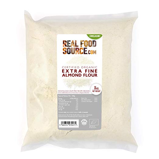 RealFoodSource Certified Organic Extra Fine High Protein Almond Flour 500g