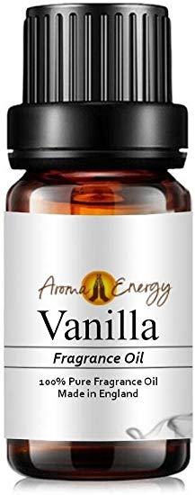 Pure Vanilla Fragrance Oil, 10ml - Ideal for Aromatherapy, Oil Burner, Diffuser, Home Made Making, Potpourri, Candle, Soap, Cosmetic, Slime, Bath Bomb, air freshener
