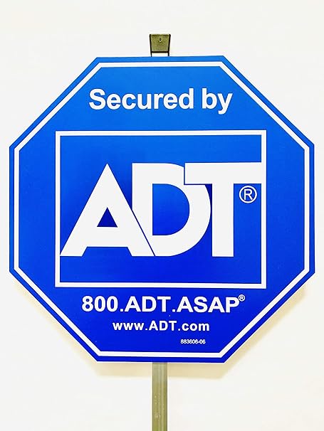 Yard Signs ADT Yard Sign Classic Design with 28inch Aluminum Stake 10x10 inches