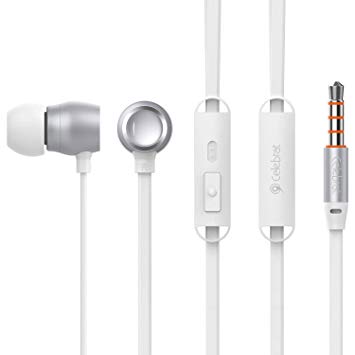 Celebrat Earphones - High Definition In-Ear Noise Isolation - Deep Strong Bass Through Microphone for iPhone, iPod, iPad, MP3, Samsung Galaxy, Nexus, Huawei, Android Smartphones - Silver