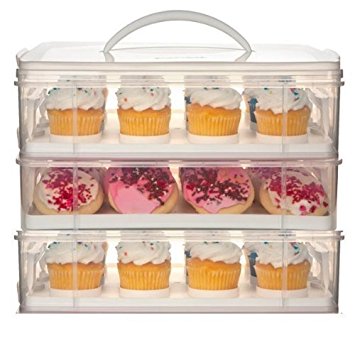 Snapware 3 Layer Cupcake Cookie Cake Dessert Carrier