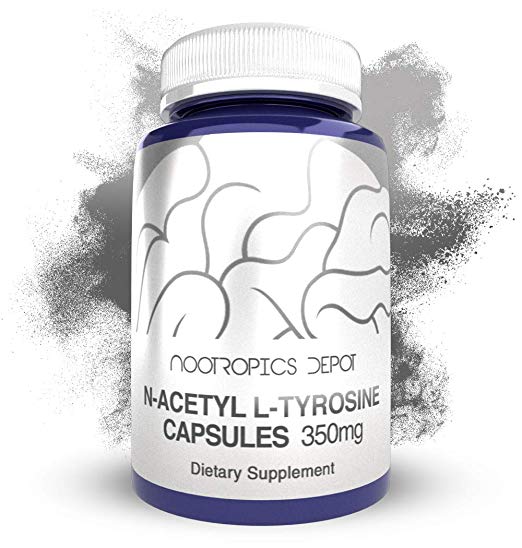 N-Acetyl L-Tyrosine Capsules | 350mg | 120 Count | NALT | Amino Acid Supplement | Natural Nootropic Supplement | Supports Memory, Learning and Focus | Supports Healthy Stress Levels