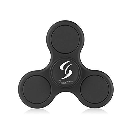 Fidget Spinner, Anti-Anxiety 360 Spinner Helps Focusing Hand Spinner Fidget Premium Quality EDC Spinner Toy for Kids & Adults Stress Reducer Relieves ADHD Anxiety and Boredom (Black)