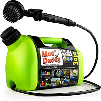 Mud Daddy Portable Dog Washer, Dog Paw Cleaner - Portable Washing Device with Dog Bath Brush and Shower Hose Attachment, 1.3 Gallon (5L)