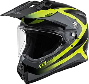 Fly Racing Trekker Helmet (Black/Hi-Vis, X-Small)