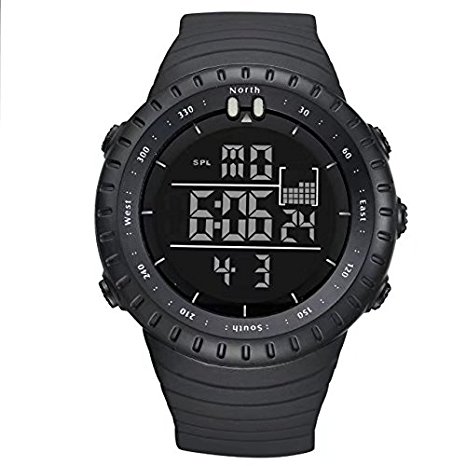 LIGE Men's Military Waterproof Sports Watches Electronic Multifunction Alarm Digital Quartz Wristwatch