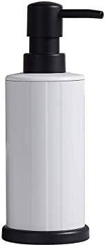BGL Liquid Soap Dispenser White Freestanding Aluminum Hand Soap Dispenser 8.45 Oz Rustproof for Bathroom and Kitchen