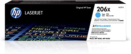 HP 206X | Toner Cartridge | Cyan | W2111X | High Yield