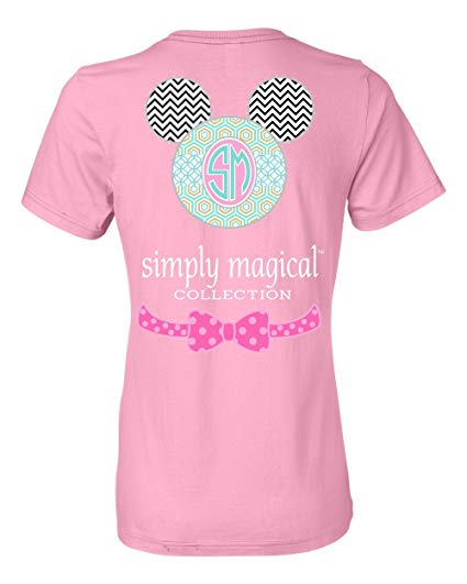 DisGear Simply Magical Mickey Mouse Charlotte Bow Design Tee for Women and Ladies