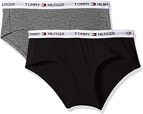 Tommy Hilfiger Women's Logo Band Hipster Underwear Panty, 2 Pack