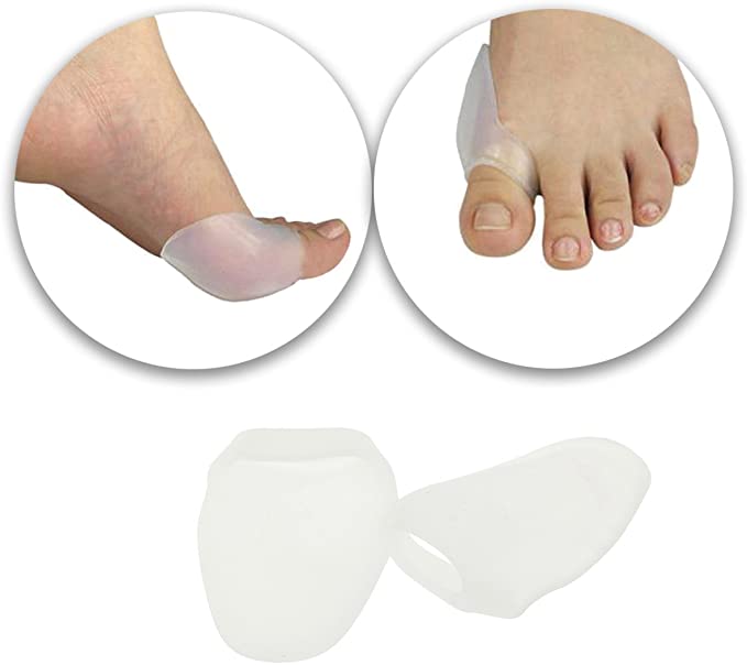 Foot Care Set Kit Lot of 2pcs Therapeutic Silicone Gel Feet Big Toes Bunions Guards Shields Covers Protectors Protection Pads Cushions Splints for Pain and Irritation Relief