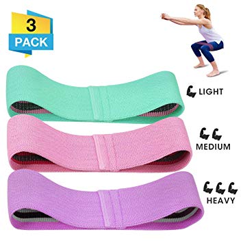 CAMTOA Resistance Bands,Premium Exercise Loops,3 Resistance Level Workout Booty Bands,Fitness Exercise Bands with Non-Slip Designs,Workout Equipment for Improving Mobility and Strength
