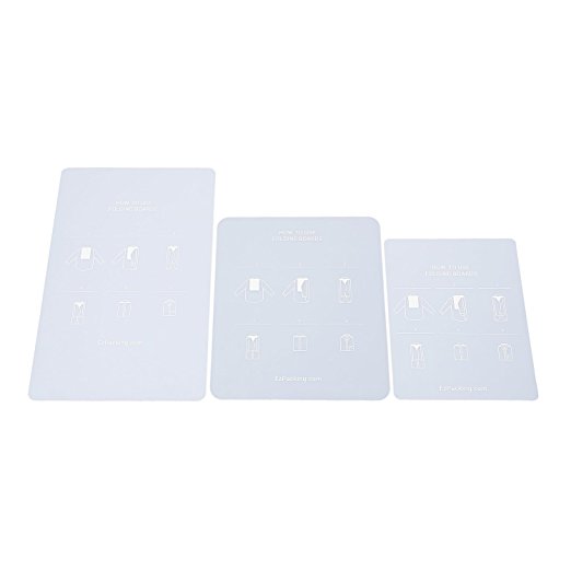 Travel Folding Boards (set of 3) / Garment Folding Board / Includes Instructions