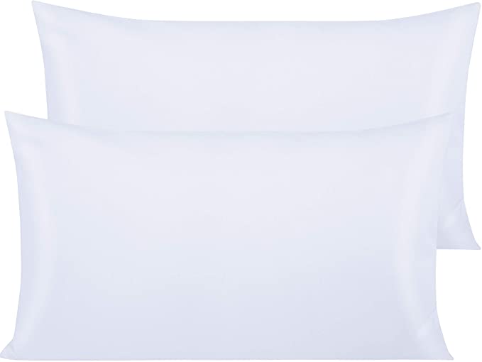 NTBAY 500 Thread Count Cotton King Pillowcases, Super Soft and Breathable Envelope Closure Pillow Cases, 20 x 36 Inches, White