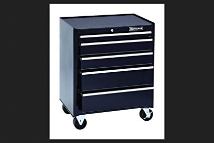 Craftsman 5 Drawer Rolling Bottom Tool Cabinet, Steel w/ Black Finish