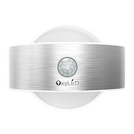 OxyLED Wall Light,Motion Sensor Security Lights,14 LED Night Light,Up and Down Wall Light,Indoor Light for Stair,Kitchen,Bathroom,Hallway,Cupboard,Dressing Table(2 Ways to Power Up/2 Working Light Mode)