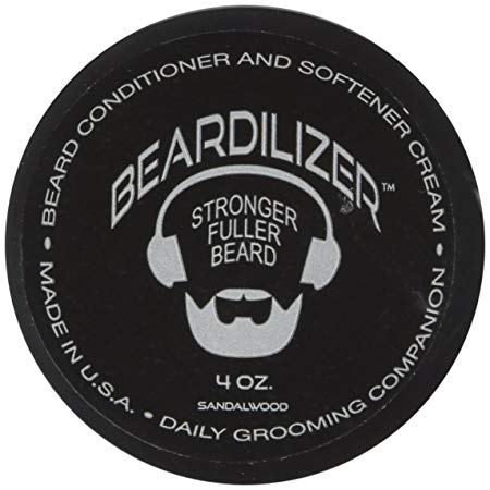 Beardilizer ® Beard Growth Conditioner And Softener Cream - Hypoallergenic Formula - Sandalwood - 4 oz