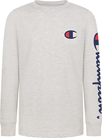 Champion Boys Long Sleeve Tee Shirt Kids Tops