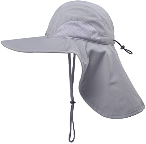 Lenikis Unisex Outdoor Activities UV Protecting Sun Hats with Neck Flap