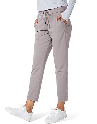 G Gradual Women's Pants with Deep Pockets 7/8 Stretch Ankle Sweatpants for Golf, Athletic, Lounge, Travel, Work