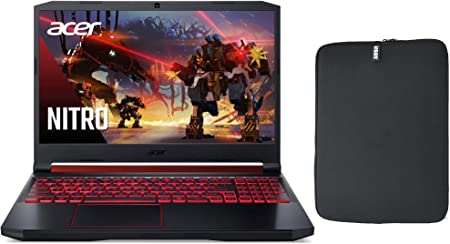 Newest ACER Nitro 5 15.6" IPS FHD Gaming Laptop, Intel Quad Core i5-9300H, 32GB RAM, 256GB PCIe SSD Boot   1TB HDD, NVIDIA GeForce GTX 1650, Backlit Keyboard, Windows 10   Woov Laptop Sleeve Bundle