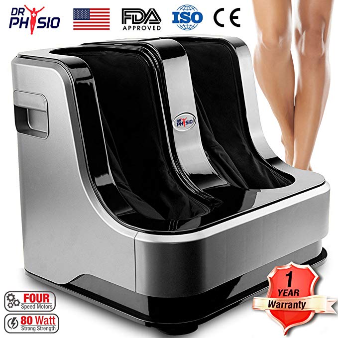 Dr Physio Shiatsu Electric Powerful Leg Foot and Calf Massager Machine (Black)