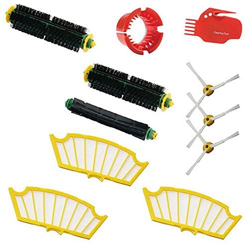 Dr. Health (TM) Accessory for Irobot Roomba 500 Series 510 530 540 555 560 570 580 590 Series Vacuum Cleaner Replacement Part Kit - Includes Filters, Side Brush, Bristle Brush, Flexible Beater Brush and Cleaning Tools