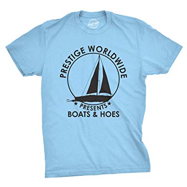 Mens Prestige Worldwide T shirt Funny Cool T shirts Hilarious Boating Tees