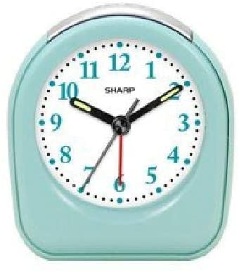 Sharp Quartz Analog Mint Ascending Alarm Clock Battery Operated from