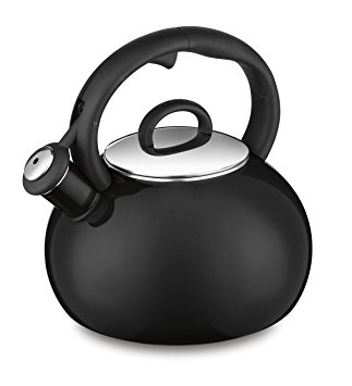 Cuisinart CTK-EOS17BK Aura Enamel-on-Steel Stovetop Teakettle, Black