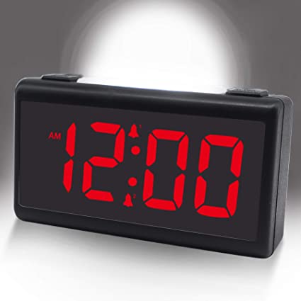 Small Digital Alarm Clock with Dual Alarms, Night Light, 12/24 Hour, USB Charging Port, Snooze, Dimmer and Battery Backup for Bedrooms Bedside