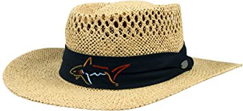 Greg Norman Collection Branded Straw Hat Vented One Size