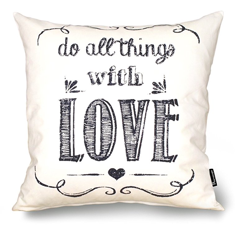 Phantoscope Black&White Story Decorative Throw Pillow Case Cushion Cover Love-BW 1 Piece